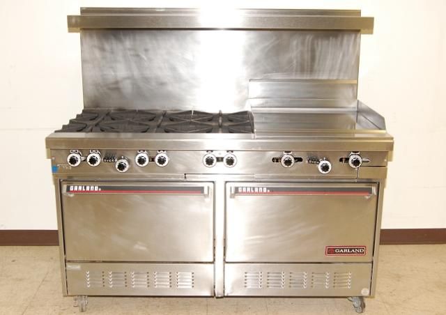 Garland 60 Gas Range, 6 Burner, 24 Griddle, 2 Ovens  