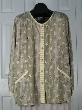   Combo Jacket / Shirt   Flower Garden w/ Straw Ticking Size 2G  