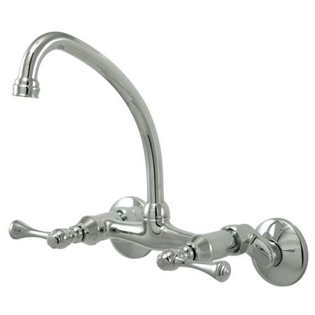 Kingston Brass Adj. Wall Mount Kitchen Faucet Chrome  