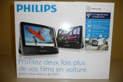 New Philips PD9016 9 Portable LCD Dual DVD Player 609585191112  