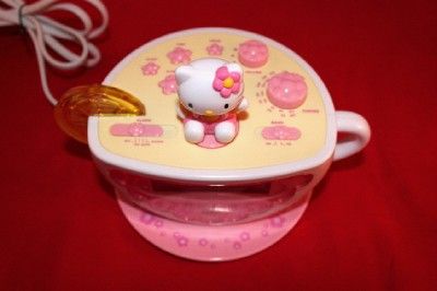 HELLO KITTY TEA CUP digital ALARM CLOCK with NIGHT LIGHT euc  