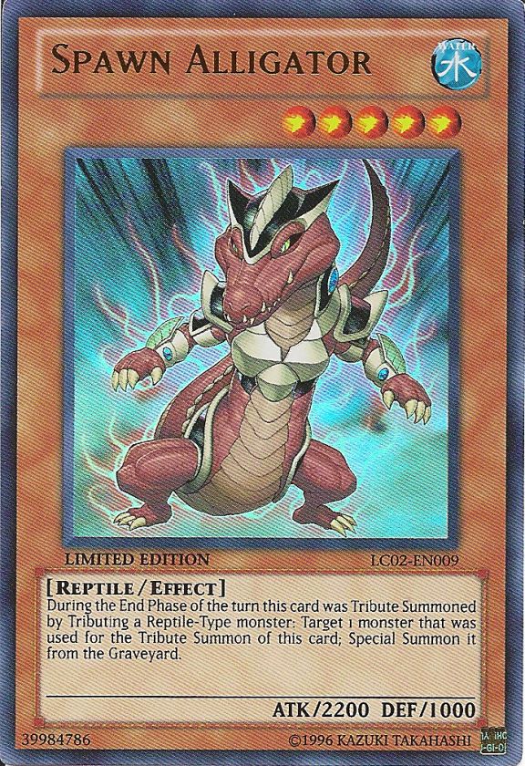 YuGiOh Spawn Alligator LC02 EN009 Ultra Rare Limited Edition *Free S/H 