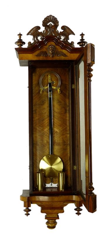 Beautiful Antique Gustav Becker single weight wall clock at 1885 