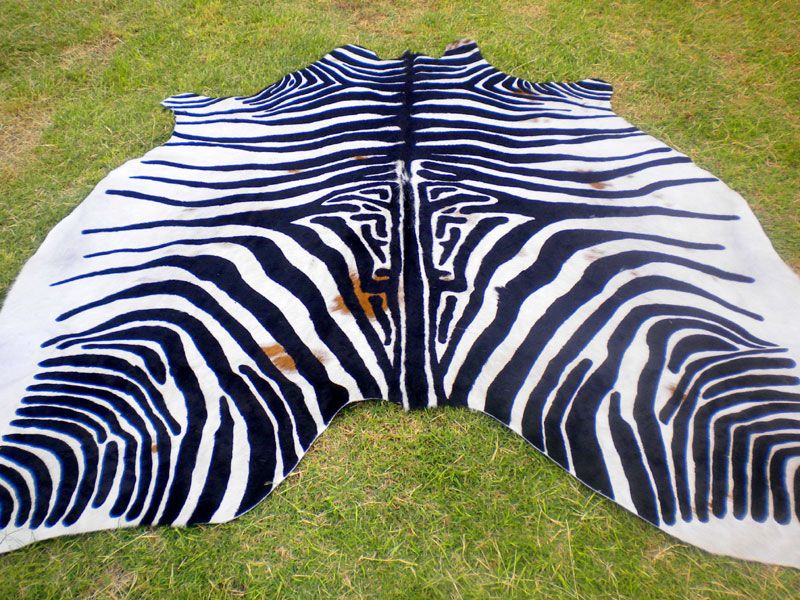 ZEBRA Print/Printed COWHIDE SKIN Rug steer COW HIDE  