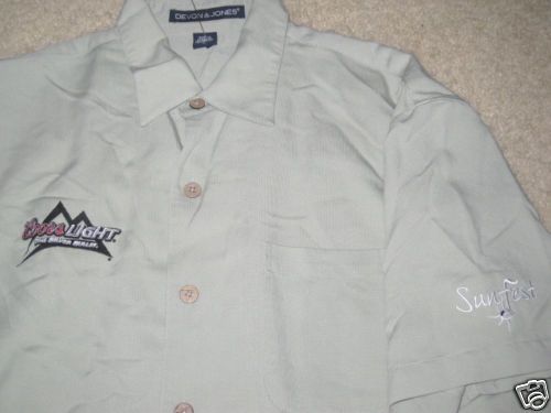 Coors Light Silver Bullet SUNFEST button front shirt LG  