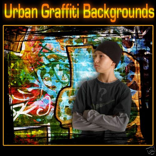 DIGITAL BACKGROUNDS PHOTO BACKDROPS GRAFFITI GRUNGE  