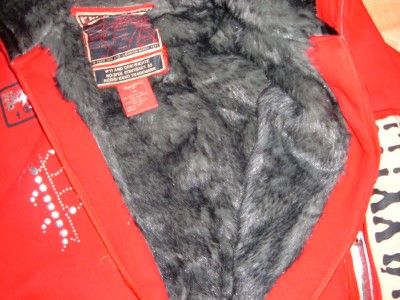 Mens Red hoodie jacket by Pepe Jeans London 2X Faux Fur  