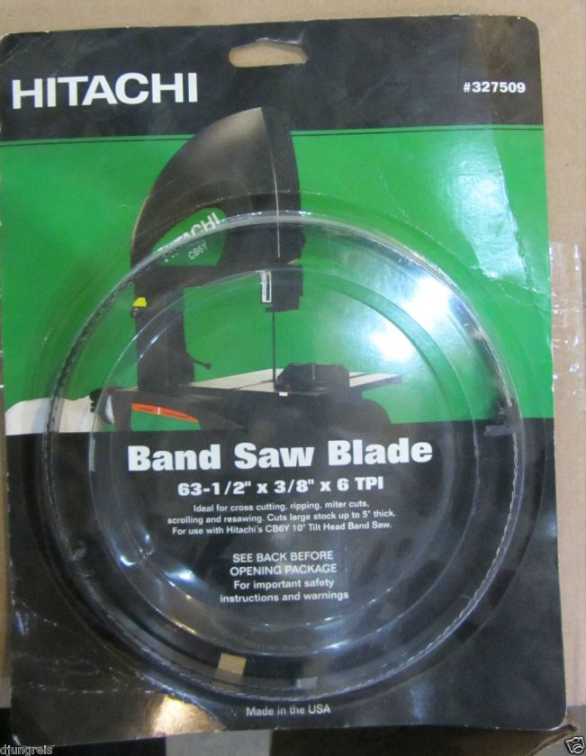 NIP Hitachi Band Saw Blade 63 1/2 x 3/8 x 6 TPI 719592678190  