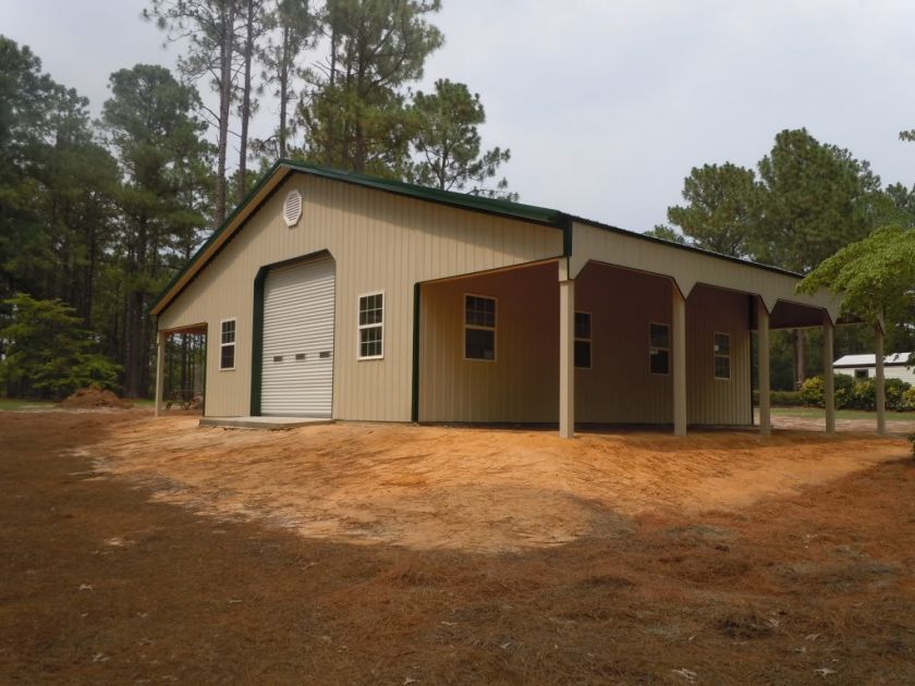 30x40 Pole Barn W Metal Roofing Steel Truss Best Deal  