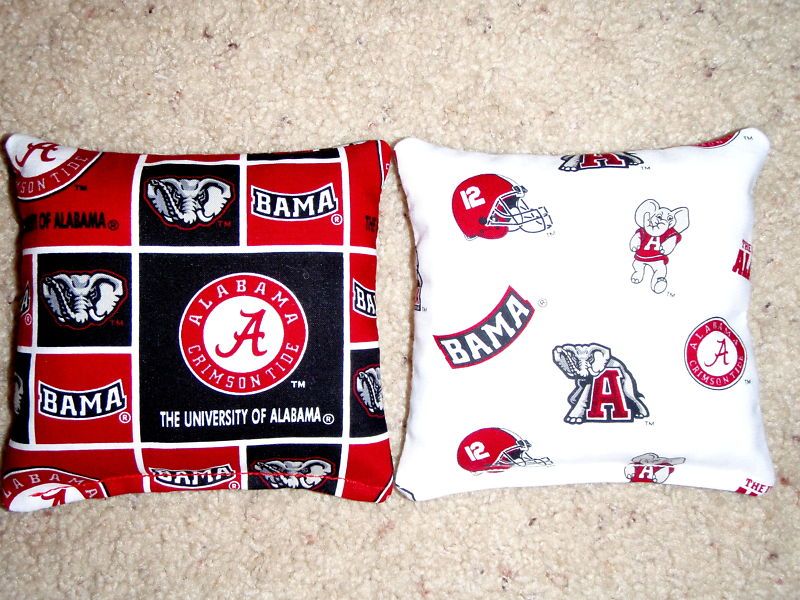 CORNHOLE BAGS BAGO BEAN TOSS ALABAMA 8 Bags  