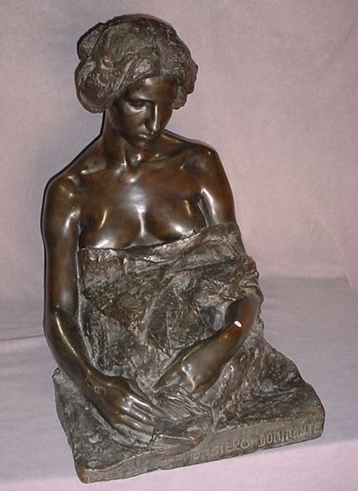 AMAZING ITALIAN BRONZE SCULPTURE F. BIALETTI # as/1585  