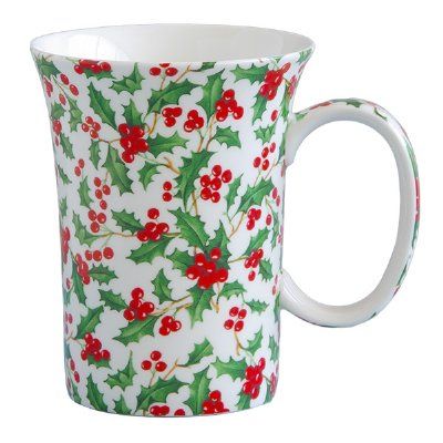 Classic Christmas Bone China Mug Set of 4  