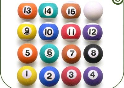 16 Pool Billiard 1 Super Balls Bouncy Favor Bounce  