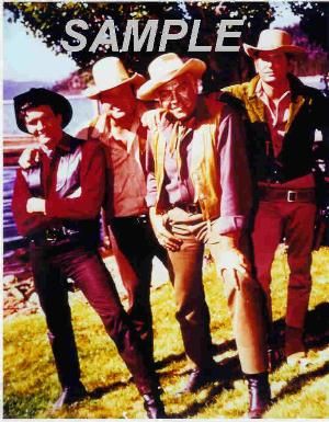 BONANZA CAST PHOTO LORNE GREEN MICHAEL LANDON CANDY  