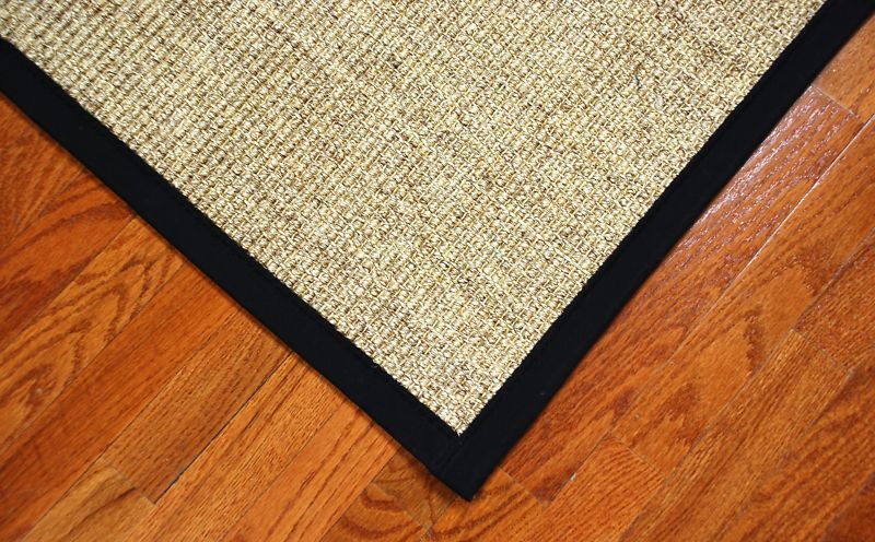 Sisal Area Rug 5x8 Desert/Black  