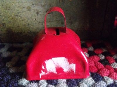   Red Tin Cow Bell Mrs. OLeary Chicago Souvenir ItsaHOOT  