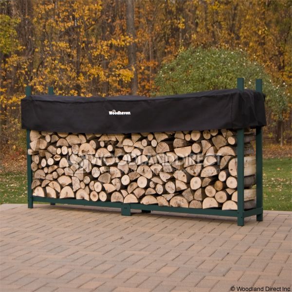 8ft Woodhaven Firewood Rack   Green  