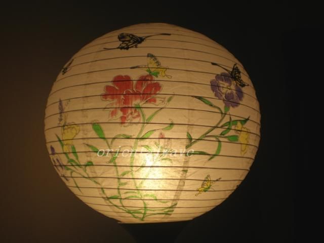 Butterfly Blossom White Paper Lantern Lampshade B14006  