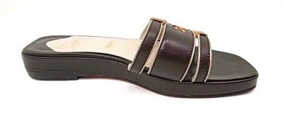 Christian Louboutin Chocolate Brown Slides Sm Platform 1 3/8 Heel 36 