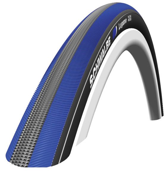   2x) Schwalbe Lugano HS384 700x23c Blue Folding Road Bike Tires  