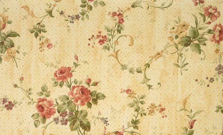 Warm Cottage Rose Floral Wallpaper Double Rolls  