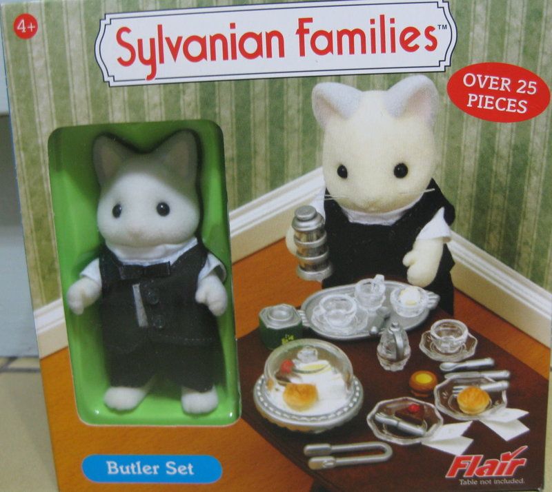 CALICO CRITTERS BUTLER CAKE BUFFET KEATS KITTY CAT SET  