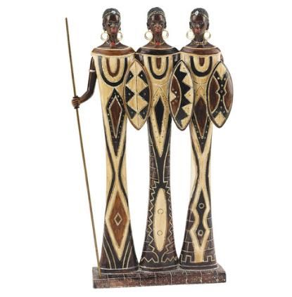 African Zulu Tribal Women Sculpture Statue  