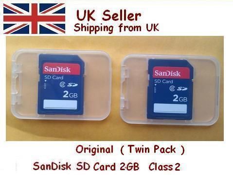 2GB SANDISK SD MEMORY CARD (TWIN PK = 4GB ) FOR digital camera 