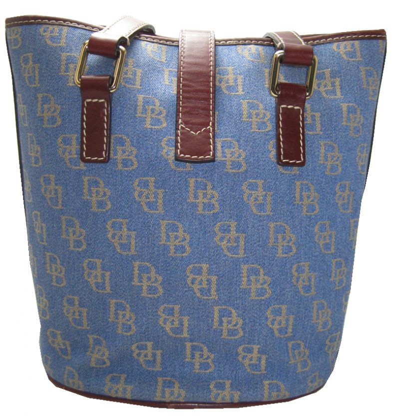 DOONEY & BOURKE DENIM TOTE SHOPPER HANDBAG BAG BLUE EUC  