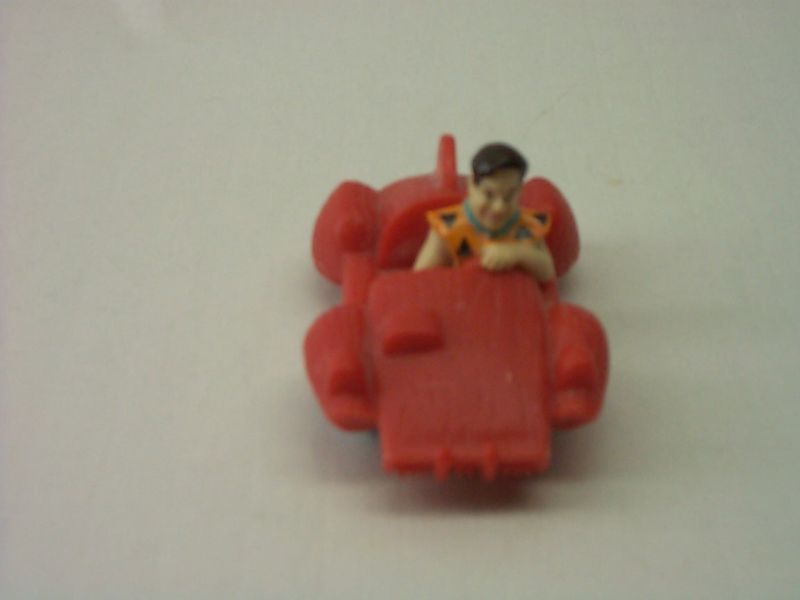 VTG THE FLINTSTONES, FRED FLINTSTONE DRIVING TOY CAR  