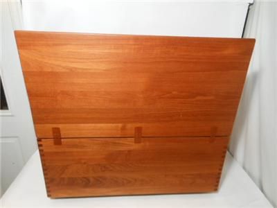   Modern Solid Teak Storage Cabinet Blanket Chest Dove Tailed  