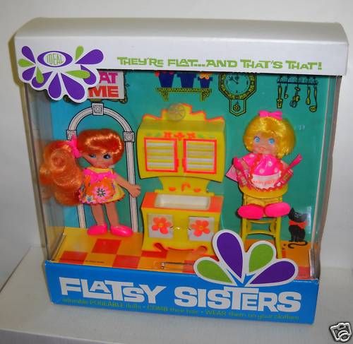 RARE Vintage NIB Ideal Flatsy Sisters Treat Time  