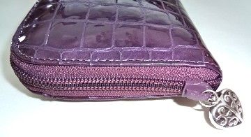 Brighton Grape Purple Large Cher Leather Zip Wallet New NWT T3129G Bag 