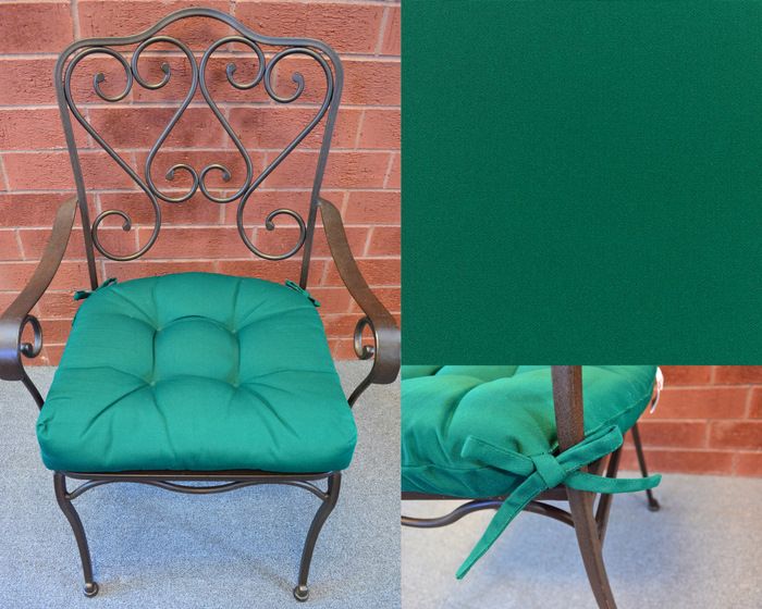 SUNBRELLA Forest Green 19.5 Outdoor Patio Tufted Contoured Chair 