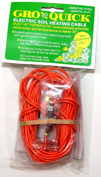 12 Foot Economy Plant Soil Heating Cable w/ Thermostat  