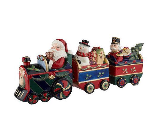 Piece Santa & Friends Ceramic Train Valerie Parr Hill   