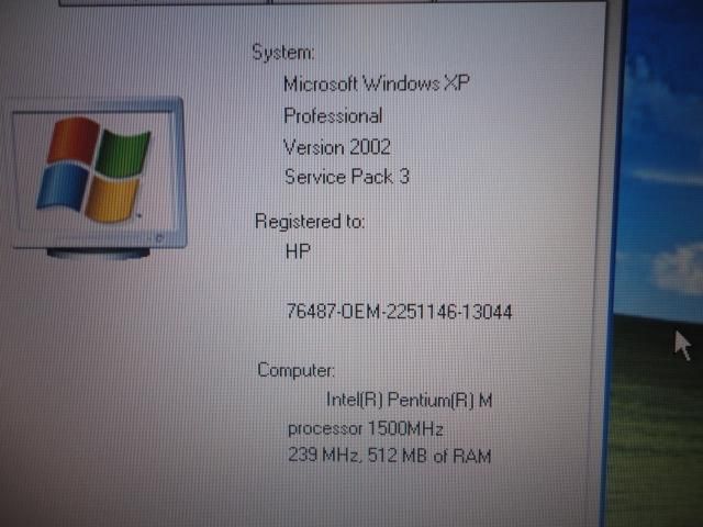 HP nc6000 Pentium M 1.5GHz 512MB 30GB Laptop XP Pro Gigabit LAN w 