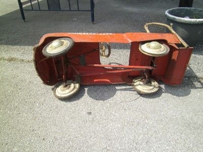 VINTAGE MURRAY FIRE DEPT CITY TRUCK JET FLOW DRIVE PEDAL CAR NR  