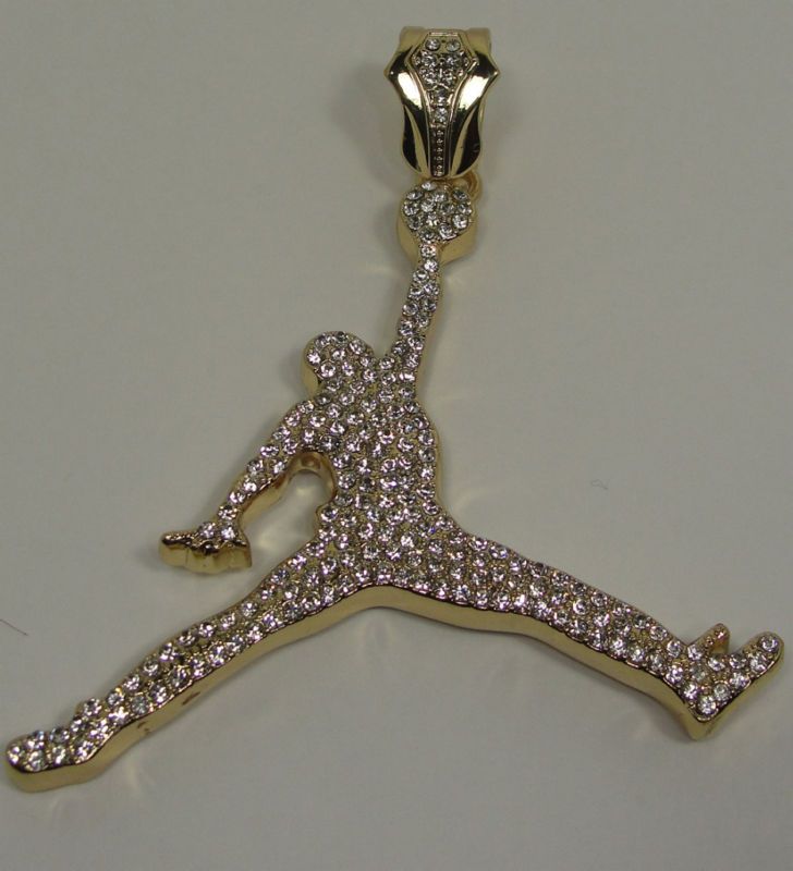 AIR JORDAN JUMP MAN NECKLACE GOLD  