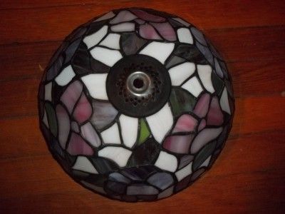 Stained Slag Glass Leaded Replacement Lamp Shade  