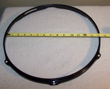 Black Powder Coated 14 x 6 Snare Side Drum Hoop~NICE  