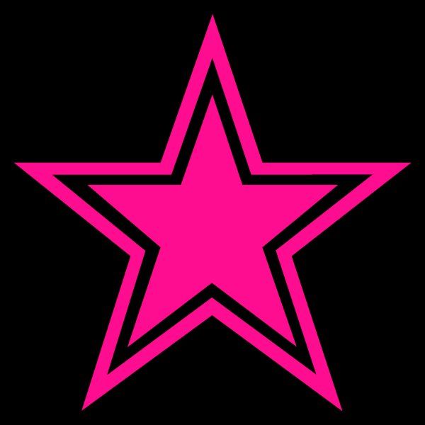 Pink Cowboys Star 6 inch Logo Decal Auto Window Sticker  