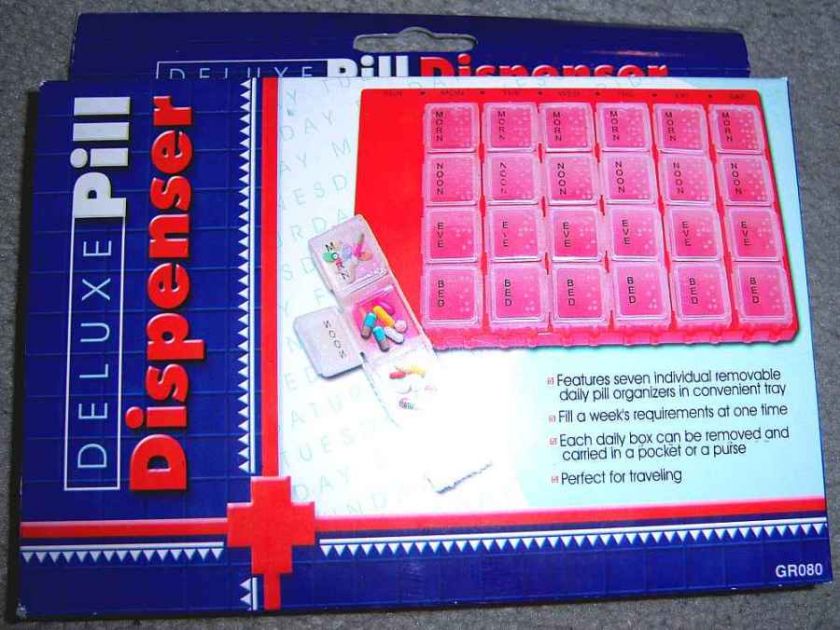 28 COMPARTMENTS 4TIMES/DAY 7 DAYS PILL ORGANIZER NEW  