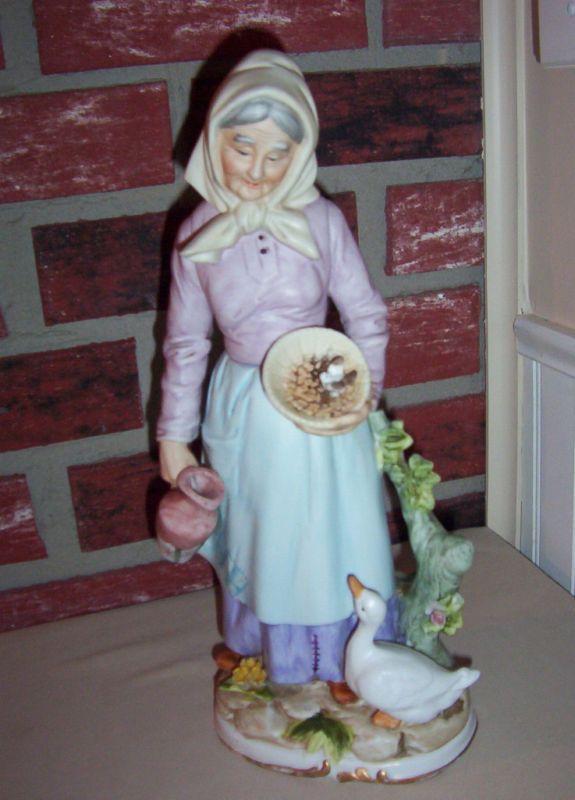 HOME INTERIOR COUNTRY FARMER PORCELAIN FIGURINE #8816  