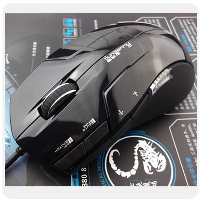   2400DPI 7 Keys LED USB 3 Speeds Wired Optical PC Laptop Gaming Mouse