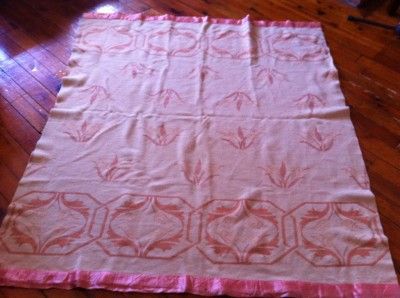 VINTAGE ORR HEALTH REVERSIBLE WOOL BLANKET NICE  