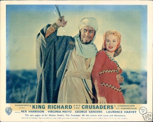 REX HARRISON VIRGINIA MAYO KING RICHARD CRUSADERS LOBBY  