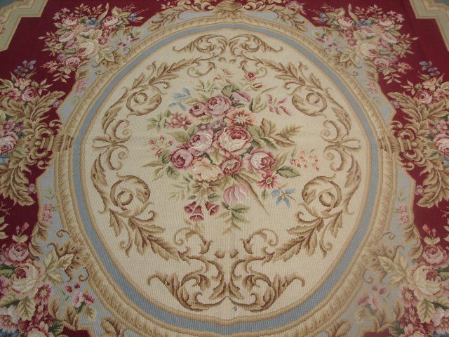 LARGE CLASSIC DECOR 8X11 DESIGNER NEEDLEPOINT RUG  