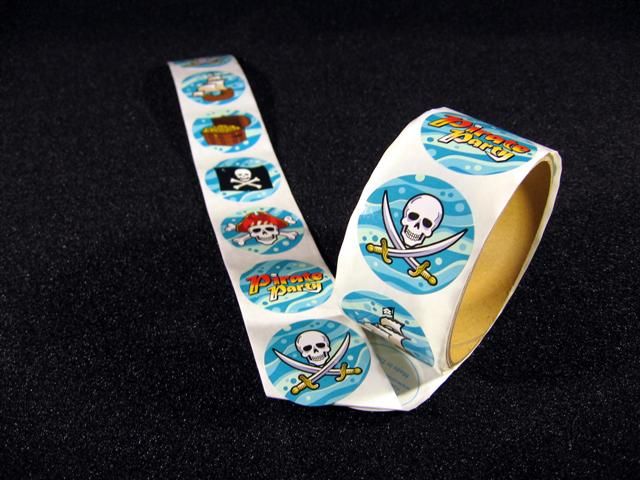 Theme Pirate 100 Stickers Included   6 assorted designs Stickers 