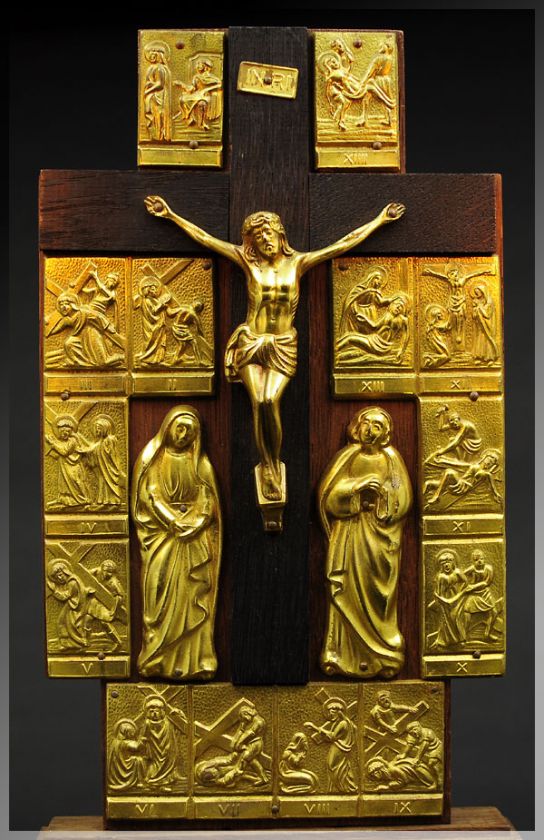   crucis altar crucifix standing cross wall crucifix germany ca 1930s